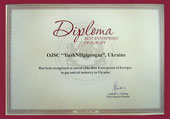 Diploma "Best Enterprise of Europe"